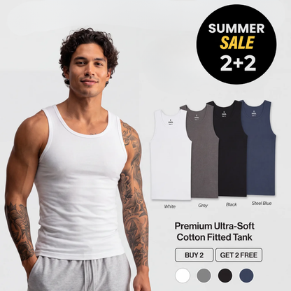 Helio | Premium Ultra-Soft Cotton Fitted Tanks