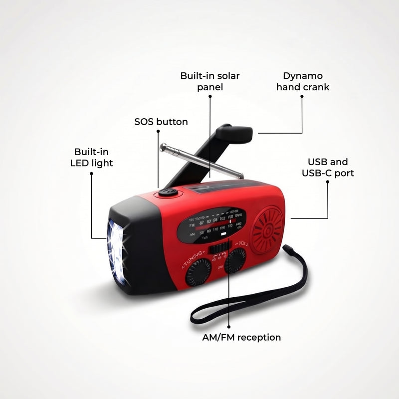 Helio Solar Crank Multifunction Emergency Radio — 2
